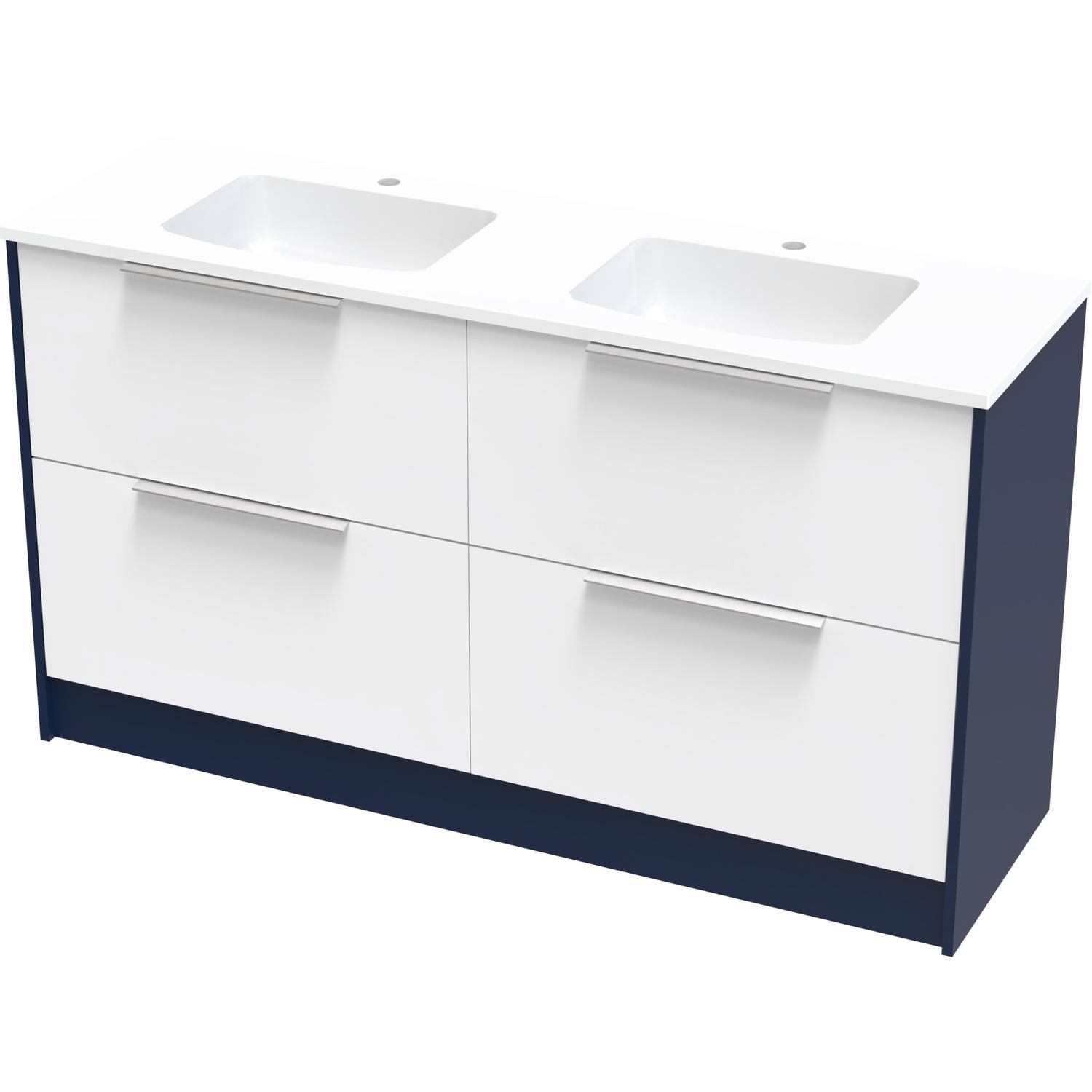 Nikau Grove 1500Db Double Drawer Floor Ultra Gloss White/Colour
