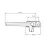Window Handle High Profile Venting Left-Hand Face Fix  85mm Black