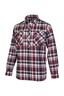 Closed Front Brushed Cotton Shirt S Black/Red
