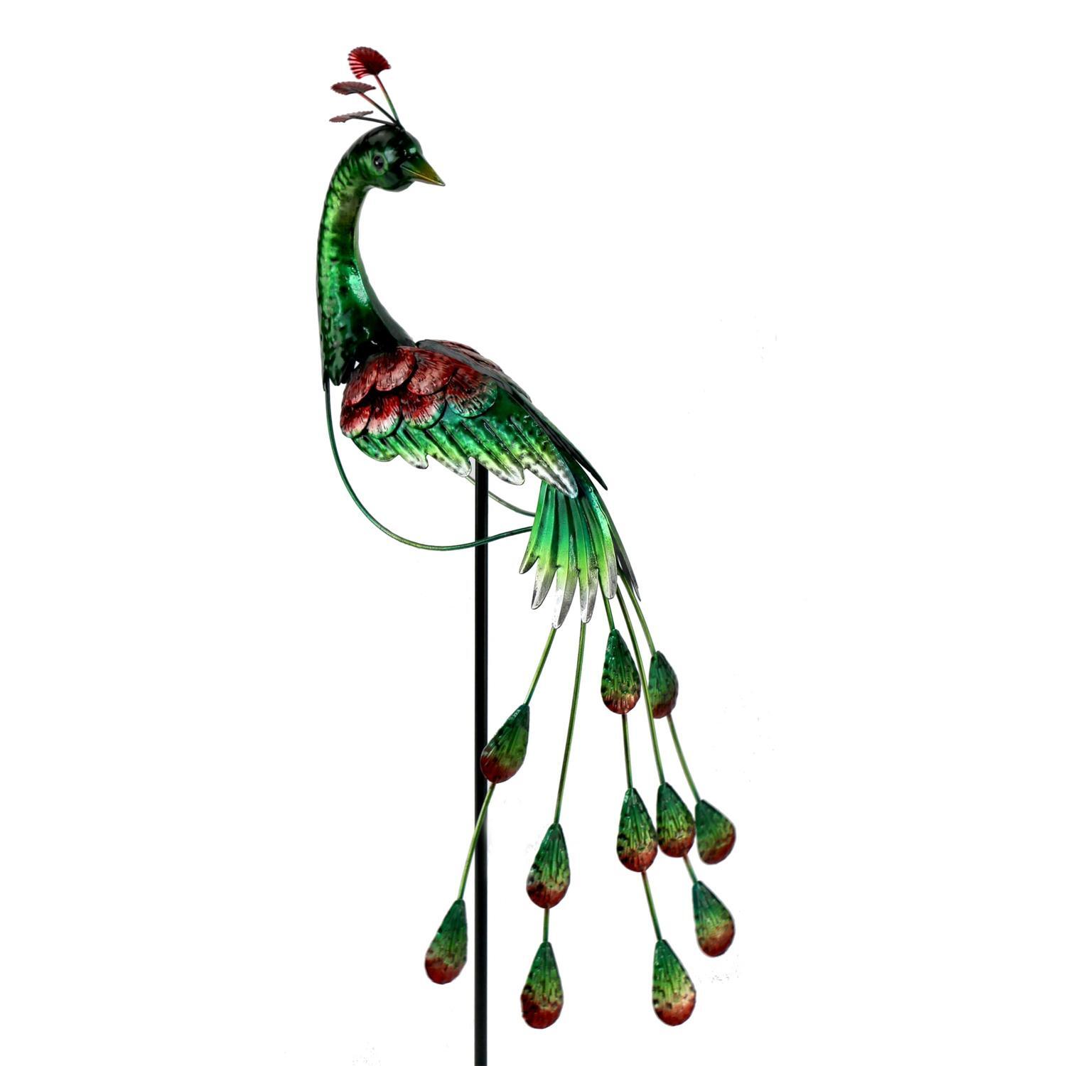 Metal Peacock Balancer Garden D cor