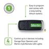 Four Button Remote Control Key Ring - For Garage Door Opener  Black