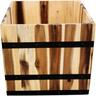 Square Acacia Wooden Barrel