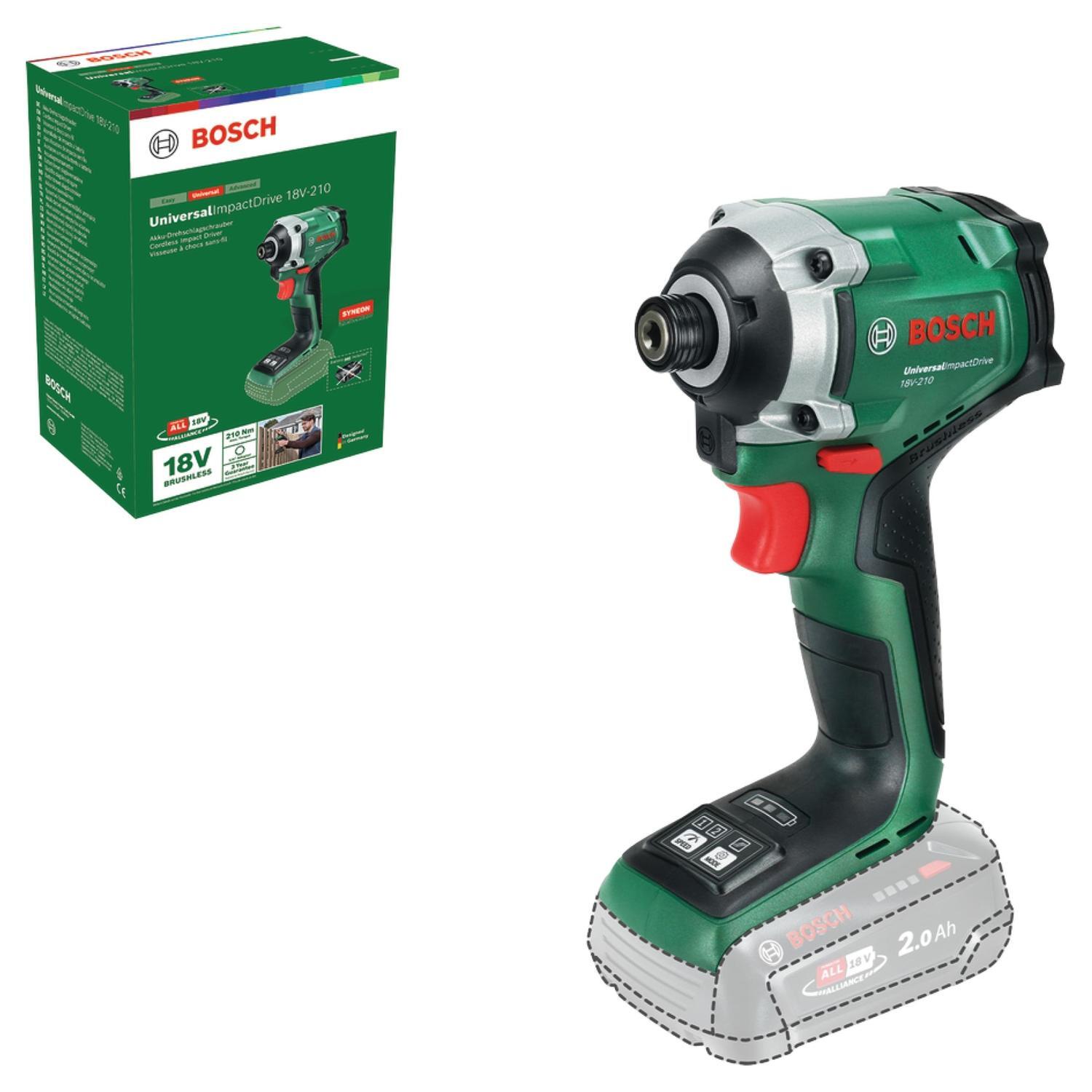 Bosch 18V Cordless Impact Driver Without Battery (UniversalImpactDrive 18V-210)