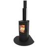 Masport Akaroa MKII Wood Fire with Ash Pan Max Average Output 9.4 kW Metallic Black VHT