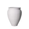 Urn Cement Waffle Pot M White