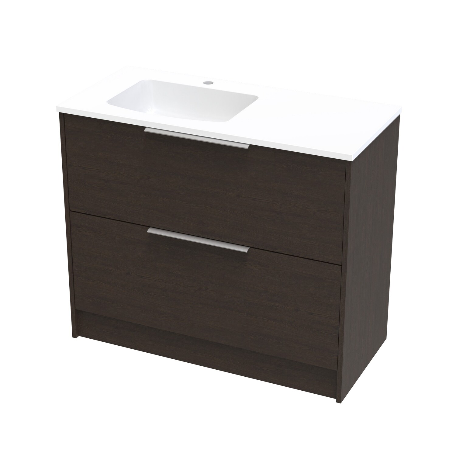 Nikau Grove 1000 Left Hand Bowl Double Drawer Floor Colour