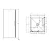 2 Sided Slider Flat Wall Acrylic Shower 900 x 900 x 2015mm Chrome