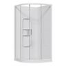 Curved Side Mould Acrylic Shower Offset Waste 1000 x 1000 x 2015mm White