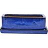 Glazed Bonsai Rectangle Pot Large Royal Blue