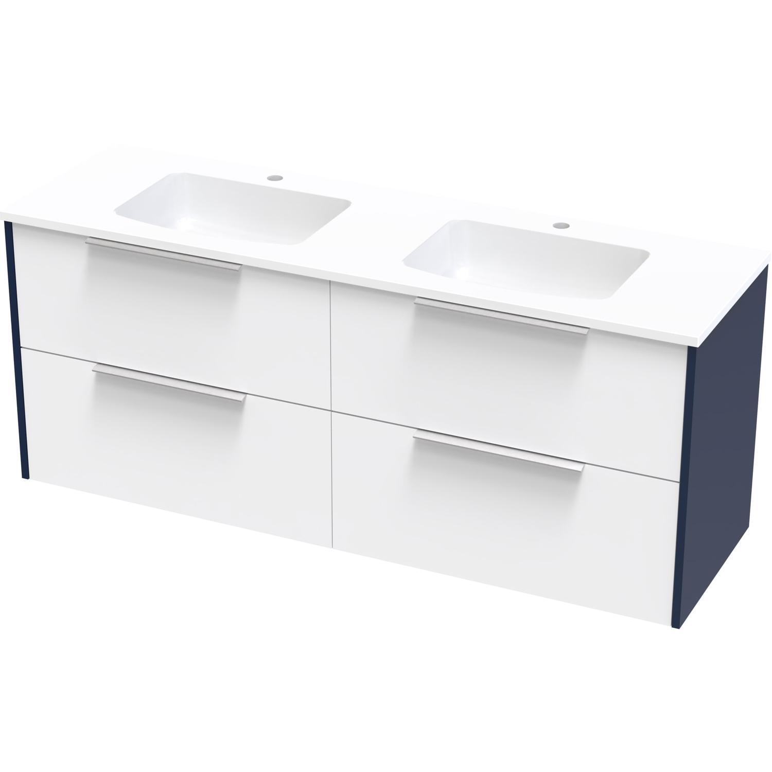 Nikau Grove 1500Db Double Drawer Wall Ultra Gloss White/Colour