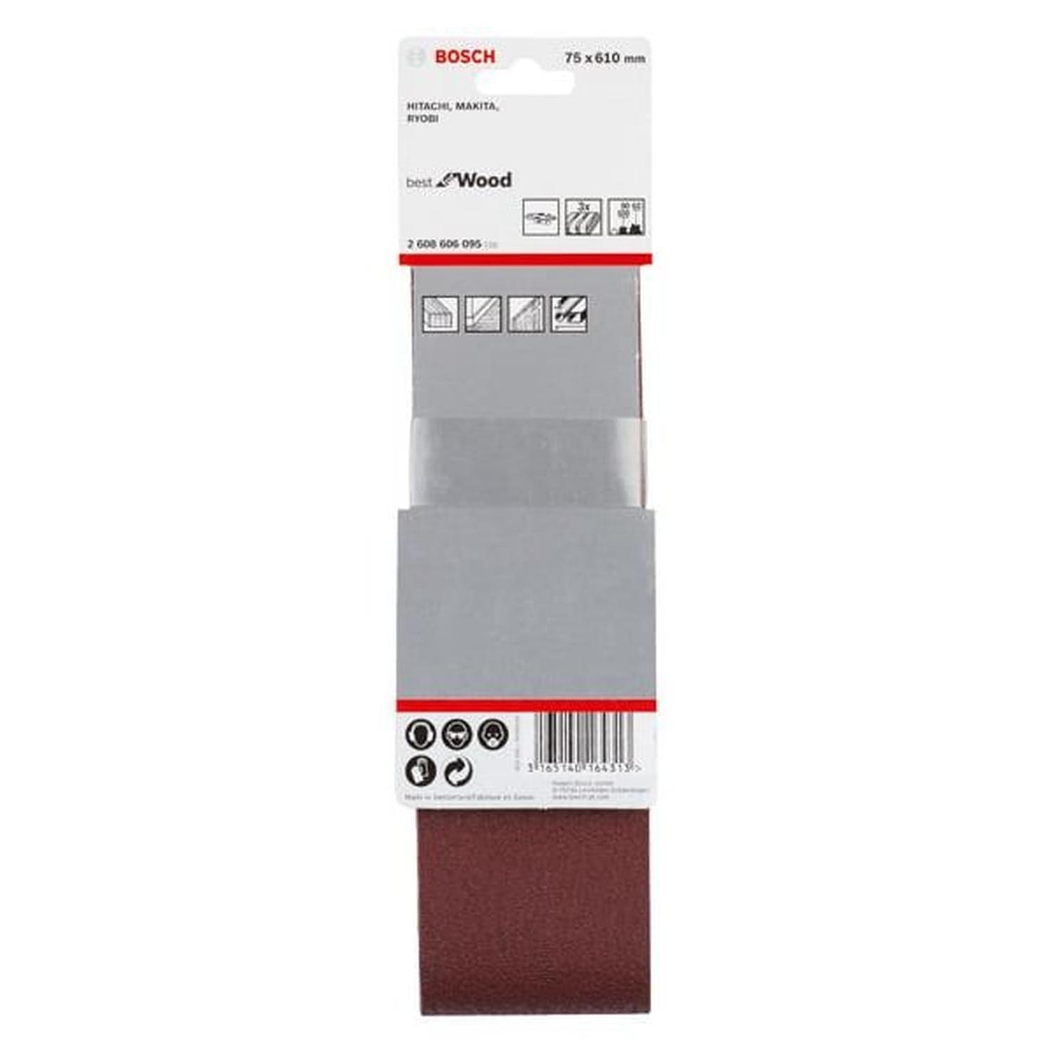 Sanding Belt Mixed Grit 3PK 75 x 610mm