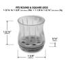 Round Clear Sleeve Glides with Felt 30 to 35mm