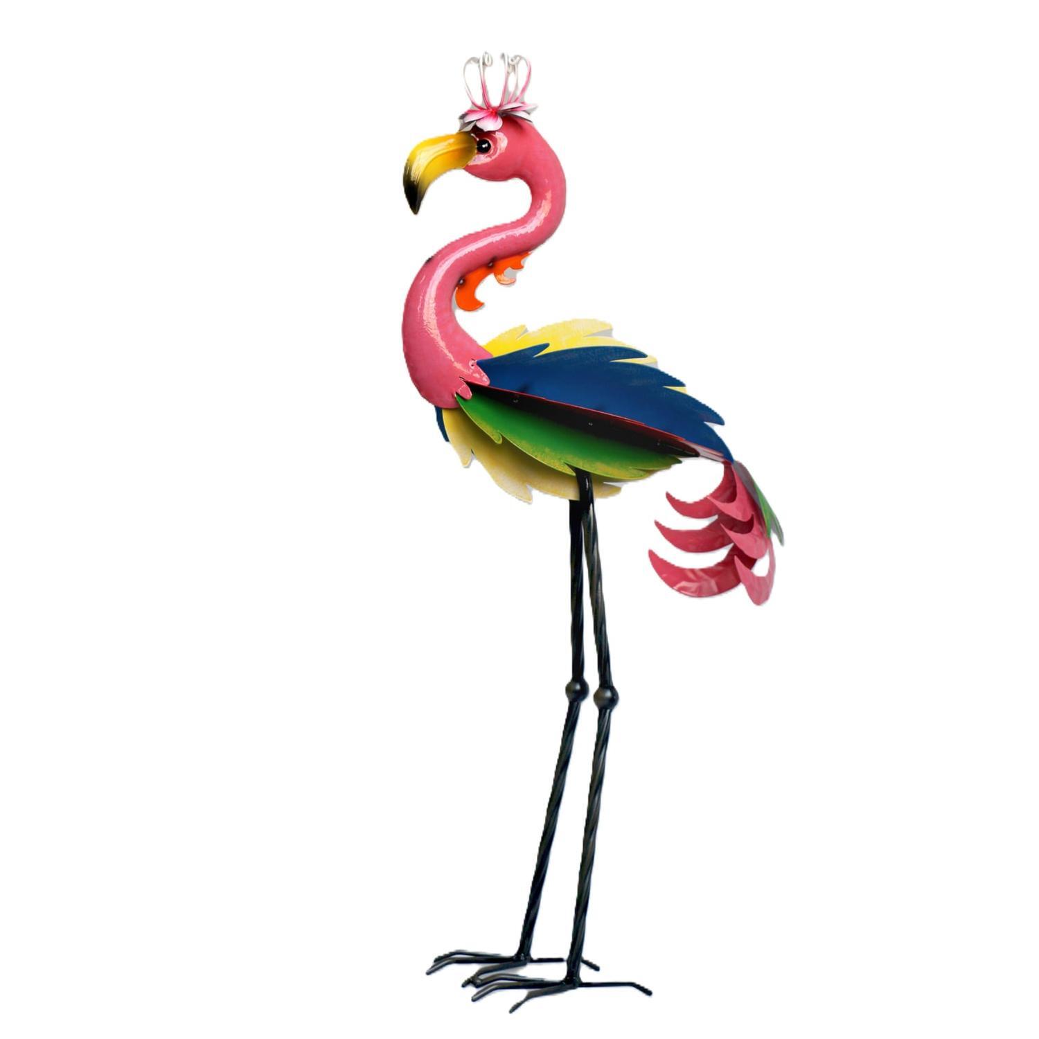 Metal Flamingo Garden Décor