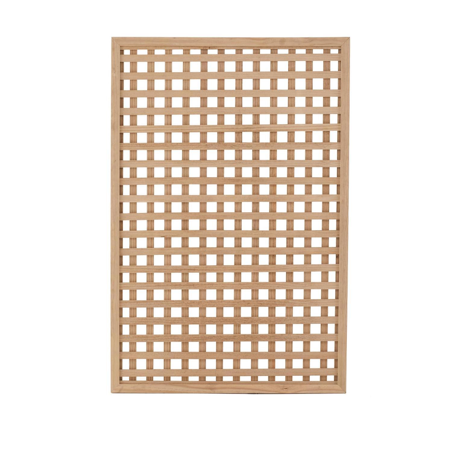 Framed Square SS Trellis. 38x12 Premium Lath. H: 1800mm, W: 1200mm