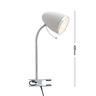 Sara Clamp Lamp 28 Watt Grey