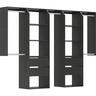 Customisable Wardrobe with Drawers (Large) 1800- 2400 mm Charred Oak