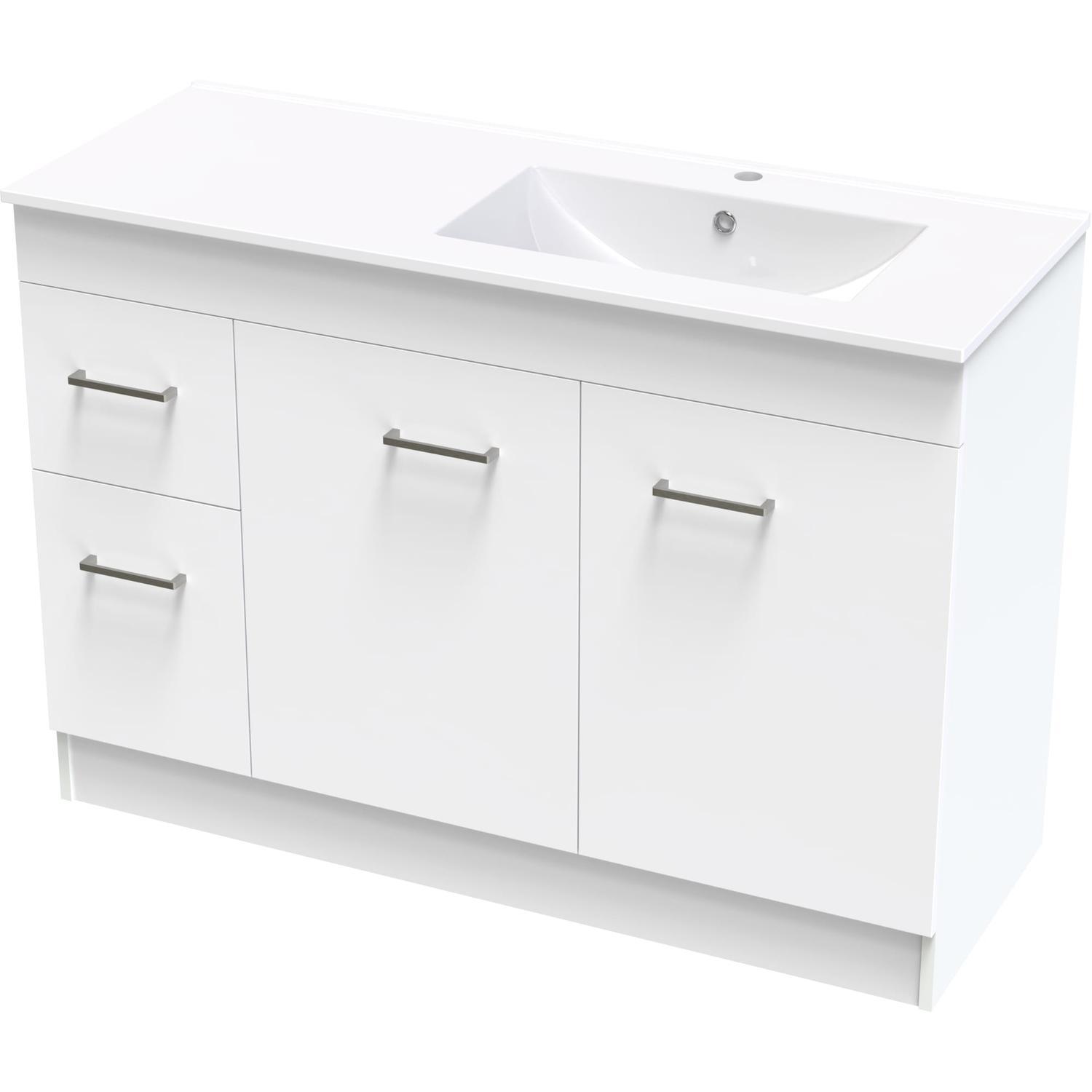 Classic Valley 1200 Right Hand Bowl Floor Ultra Gloss White