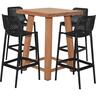 Milano Outdoor Bar Setting 5 Piece Vivid Madrid Bar Stools
