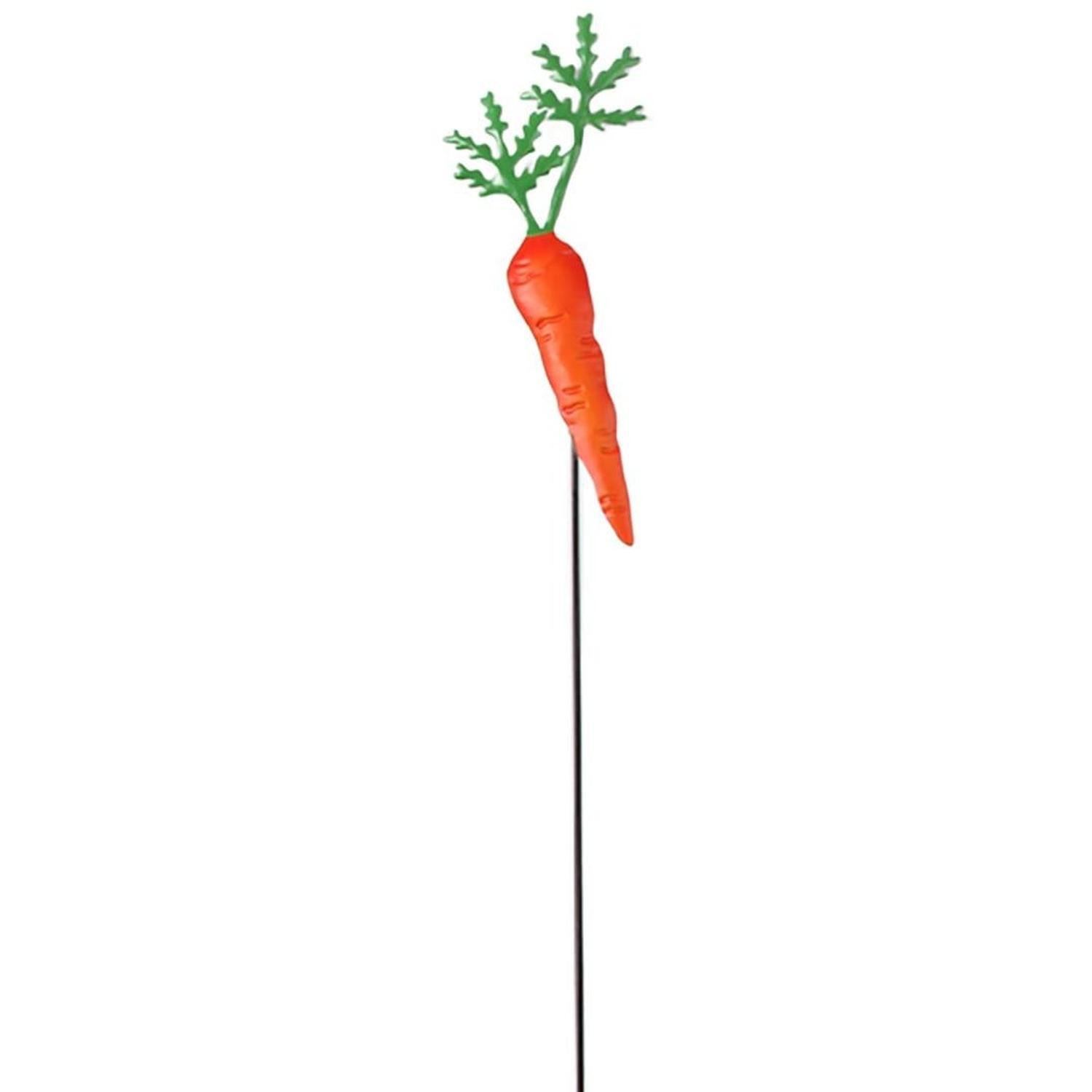 Metal Carrot Stake 55cm Orange