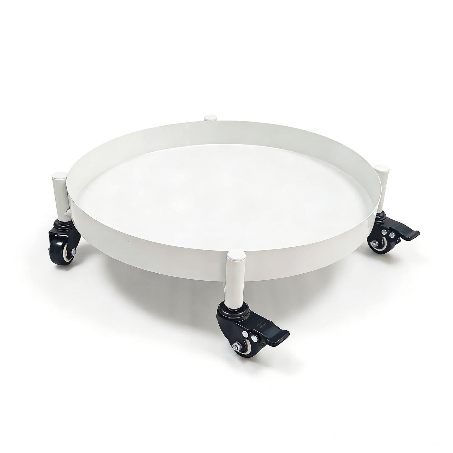 Metal Round Plant Caddy on Wheels