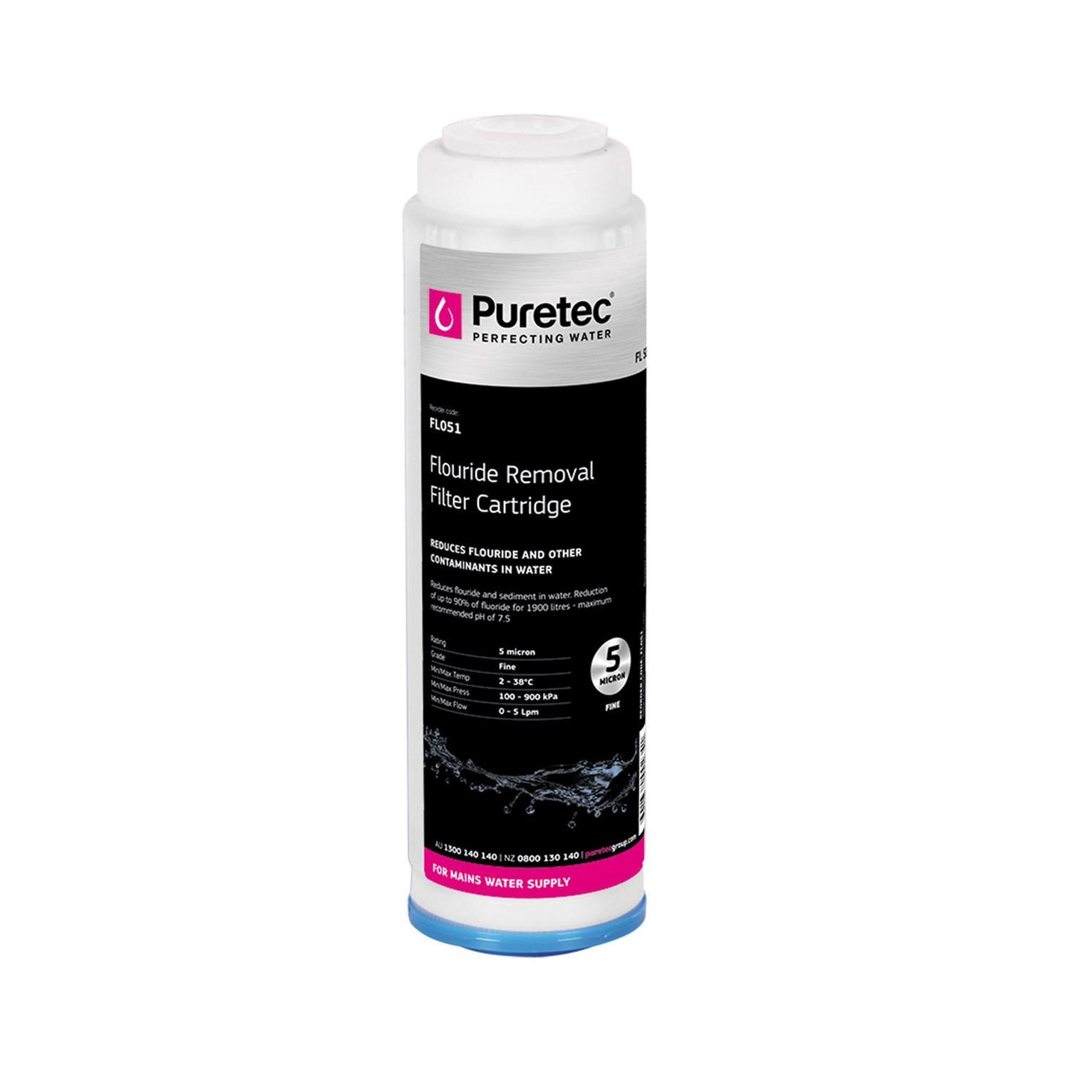 Fluoride Water Filter Cartridge 10 inch White