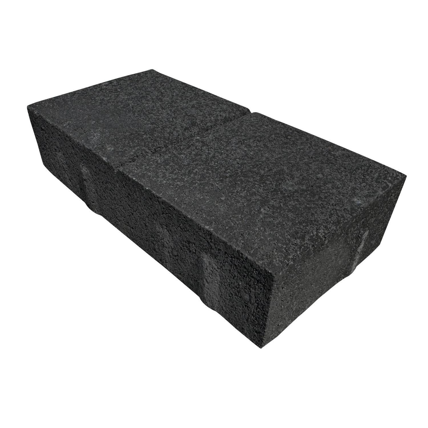London Stonepave Paver H: 50mm, W: 100mm, L: 200mm Midnight