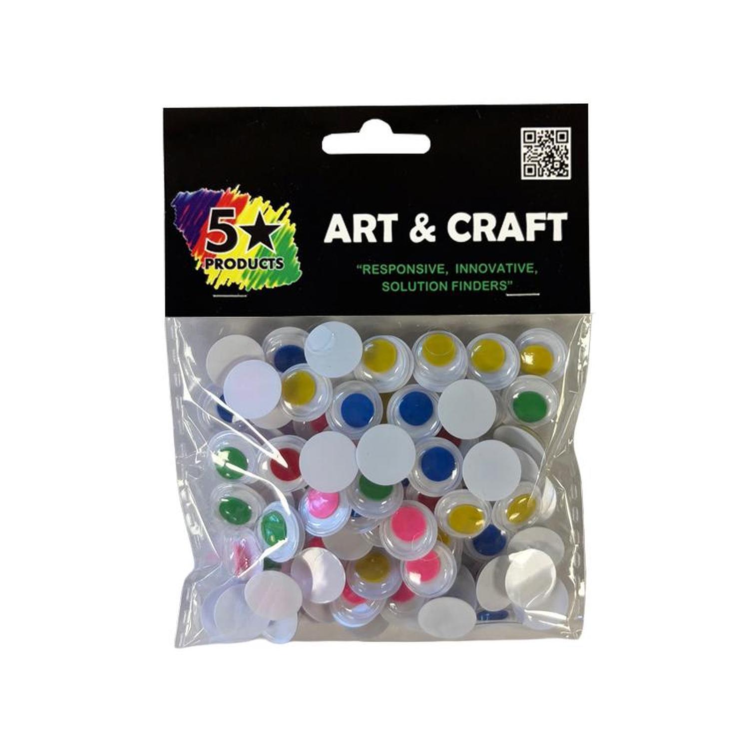 Moving Eyes 12mm Assorted Colours 100 Pieces