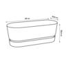 Plastic Trough with Saucer Green 70cm