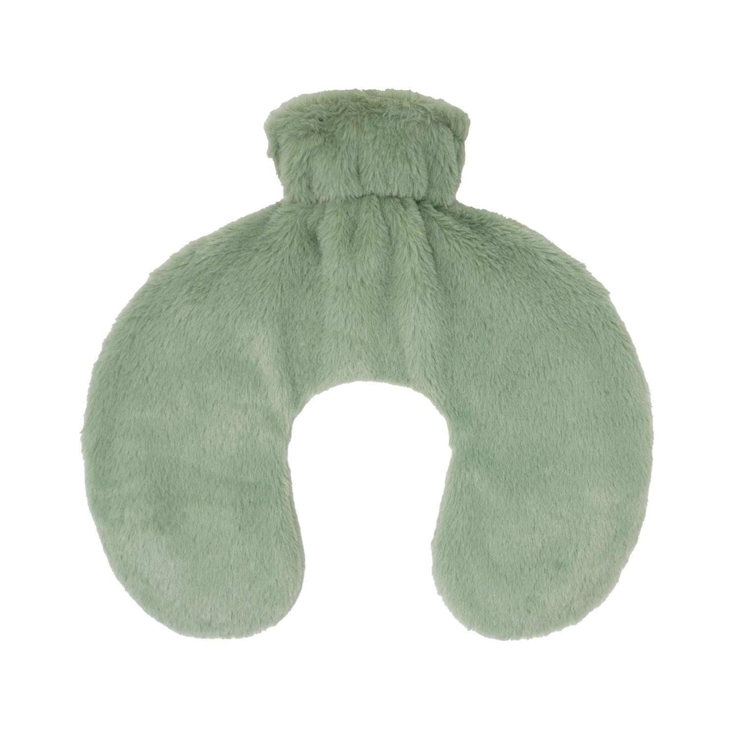 Hot Water Bottle with Faux Cover Olive