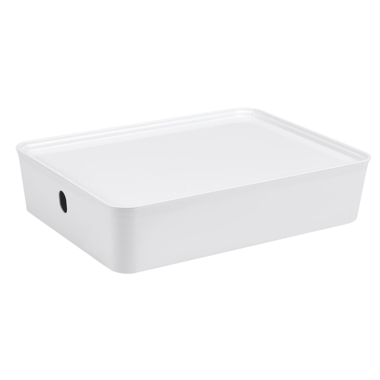 Modular Storage Basket w/ Lid 5 litre White