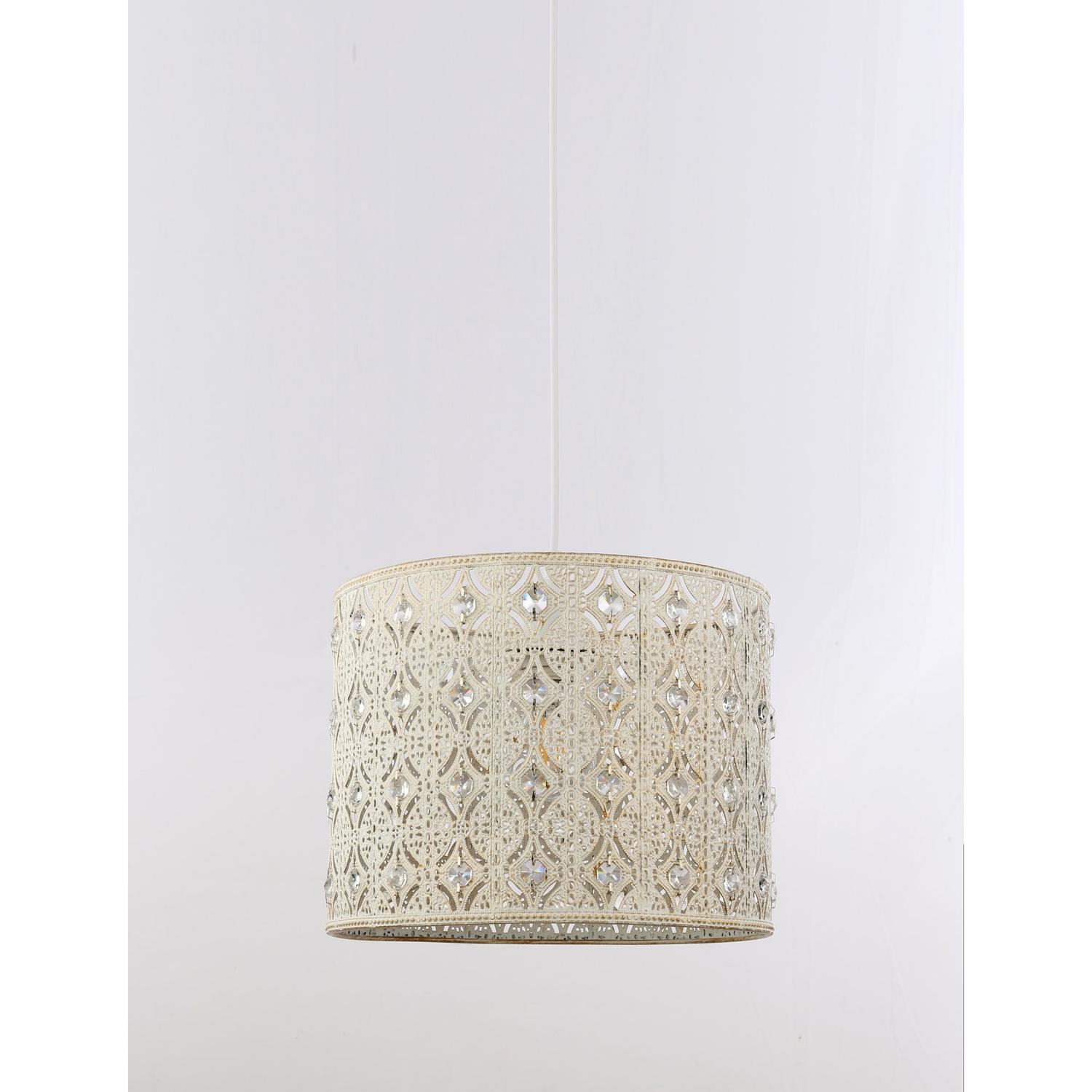 Sahara Lace Metal Shade H: 220mm, Dia: 285mm White