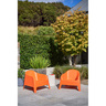 Café and Sun Outdoor Relaxing Resin Tub Chair  Burnt Orange