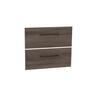 Wall Hung Vanity Cabinet Drawer Front Set 750mm Charred Walnut