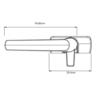 Window Handle Aria Helix Seal High Profile Left Hand  Flaxpod