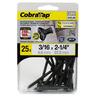 Concrete Screw 4.8X44.4mm FH 25 Pack Black