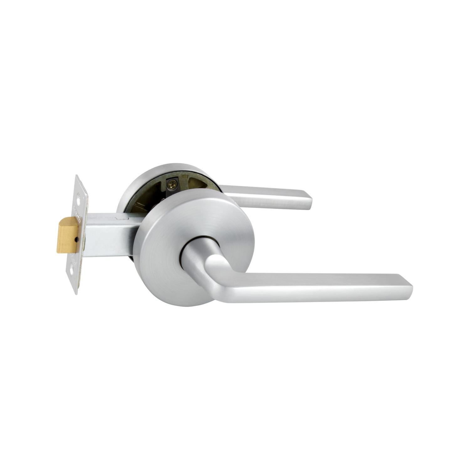 Medio Plus Series Alba Passage Lever Set with QuickFix Brushed Satin Chrome