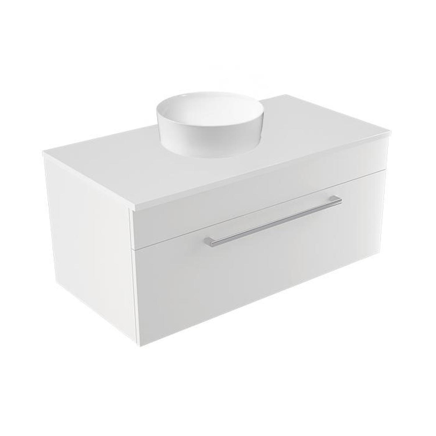 Calais Wall Vanity 900mm White