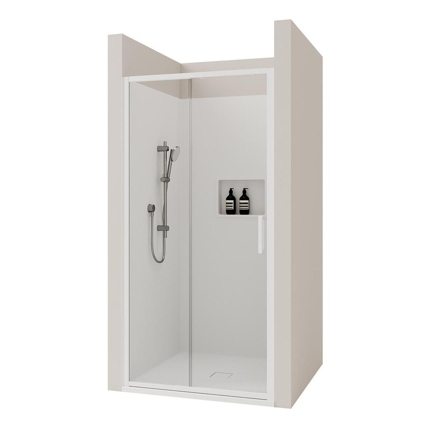 Shower Package With Hinged Screens & White Base