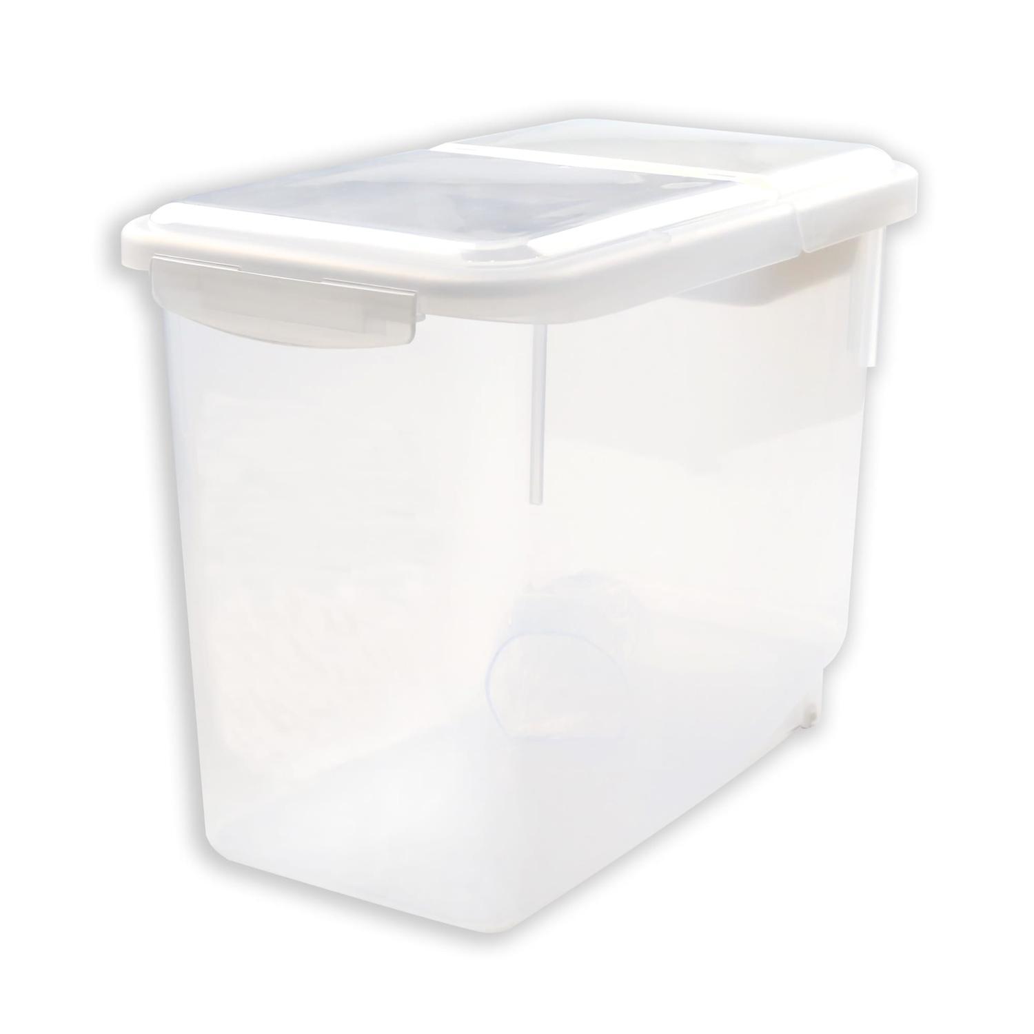 Food Storage Container with Scoop 13 litre Clear