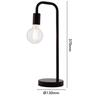 Zircon Table Lamp 49cm Black