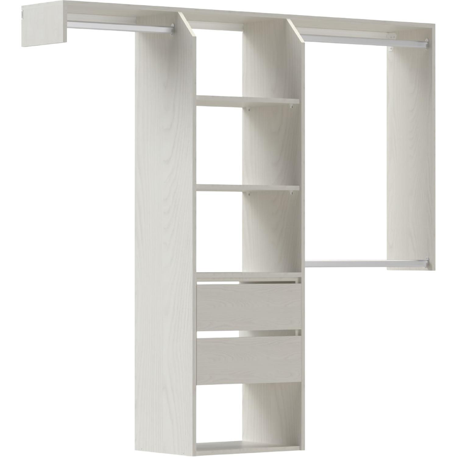Customisable Wardrobe with Drawers (Medium) 1600-1800 mm Washed Oak