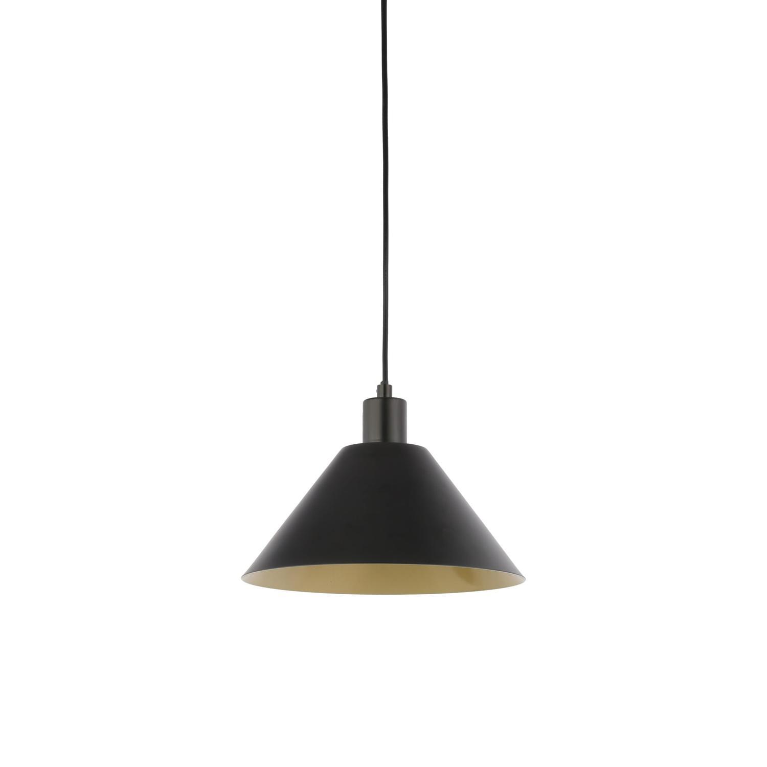 Lamp Shade 270 x 195mm/40 Watt Black & Gold