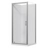 Urban 2 Sided Flat Wall Acrylic Shower Offset Waste 900 x 900 x 2015mm Chrome