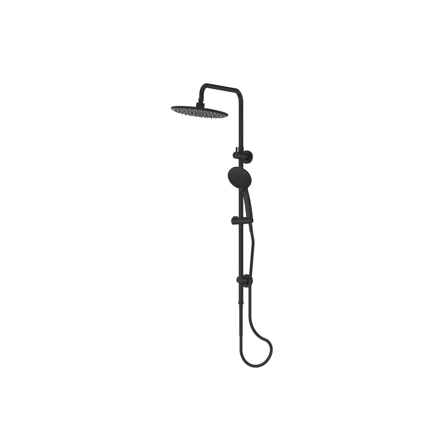 Twin Shower Rail  Black