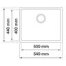 Cubo Bowl Sink 500mm
