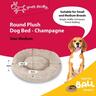 Yours Droolly Round Champagne Dog Bed Medium