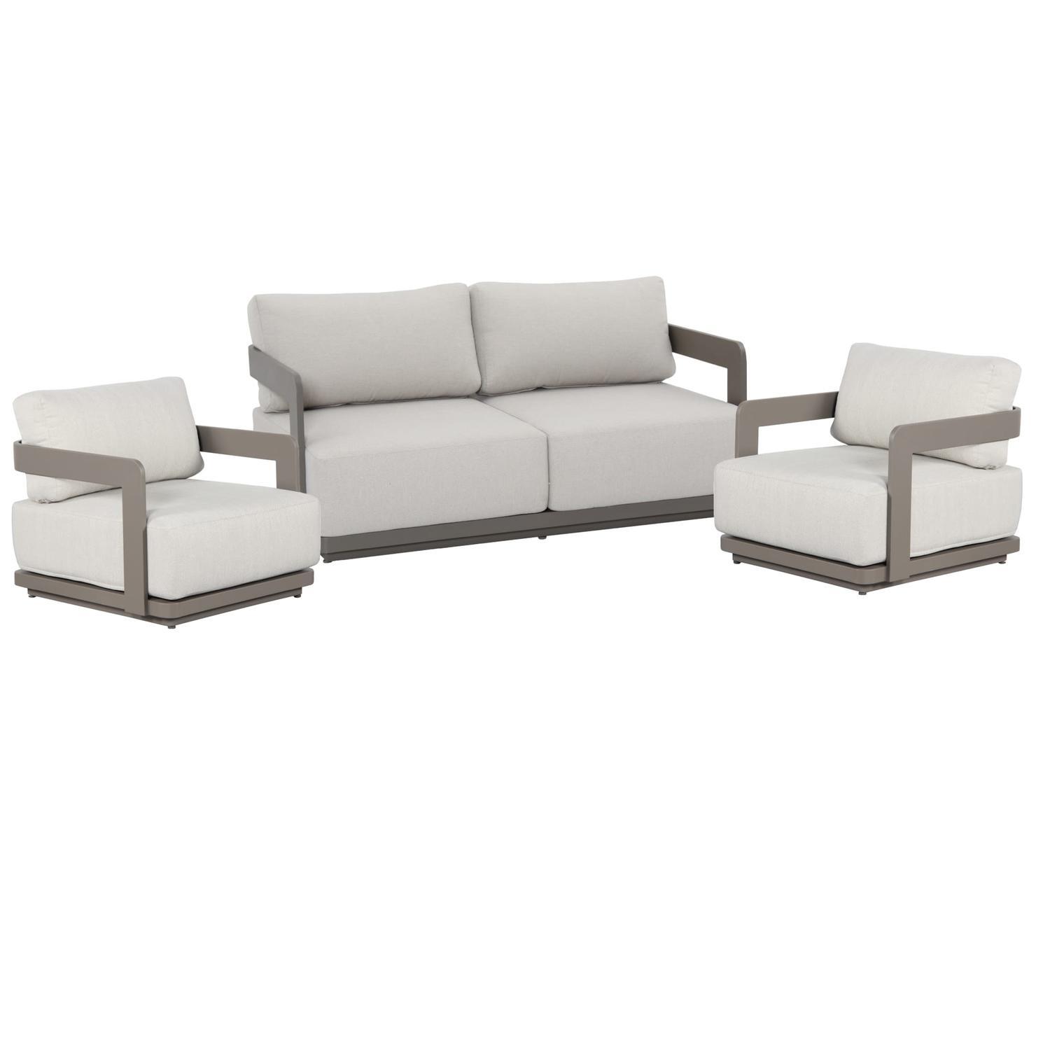 Berlin Outdoor Lounge Setting  3 Piece Seats 4