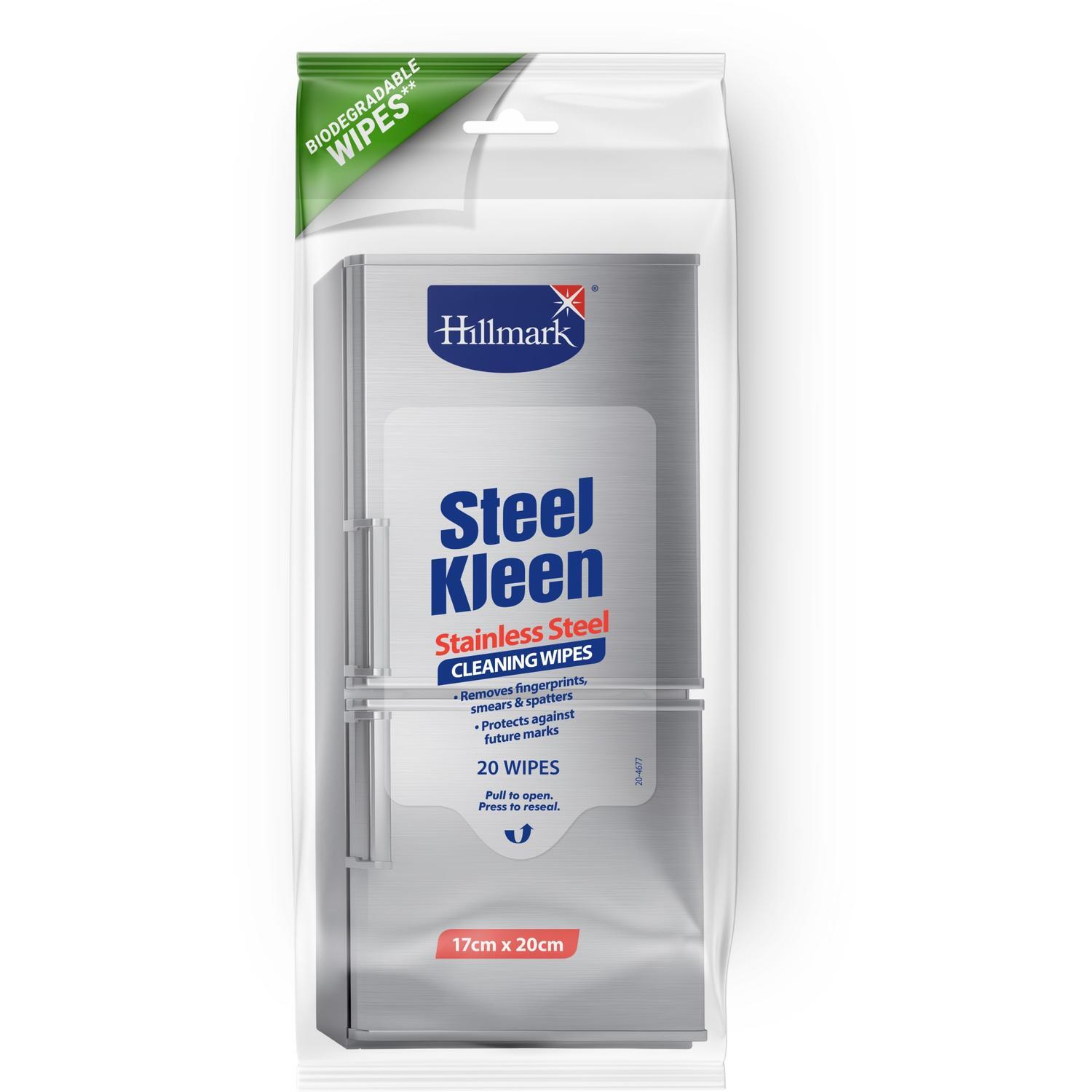 SteelKleen Stainless Steels Wipes 20 Pack