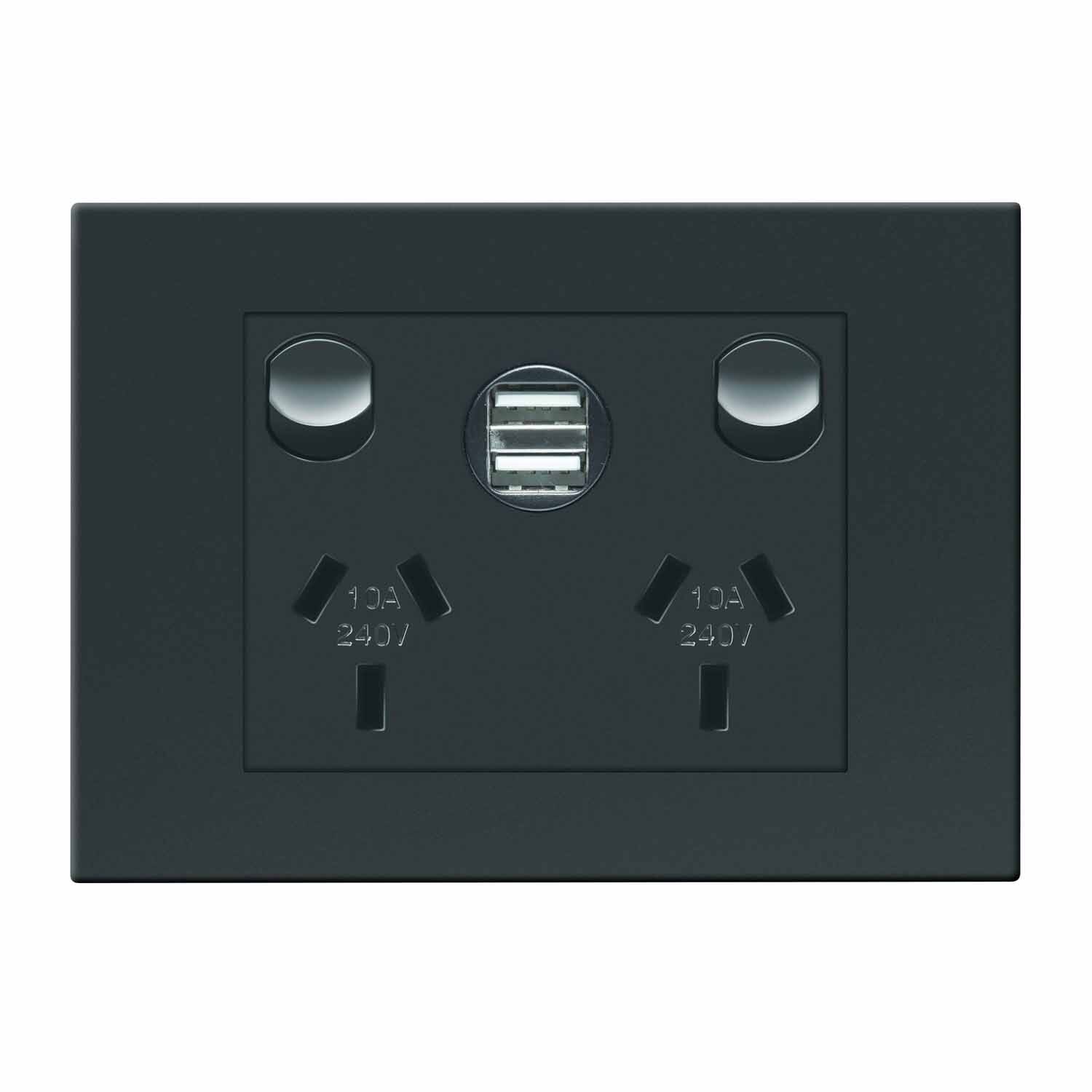 VIVO Double Powerpoint with USB Charger