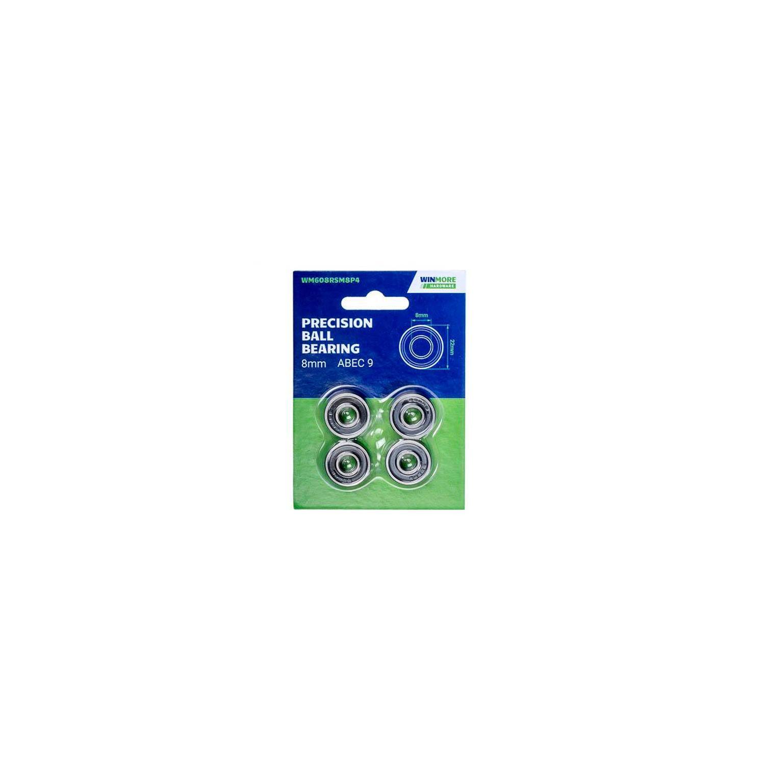 Precision Ball Bearings Black 22mm, Pack of 4